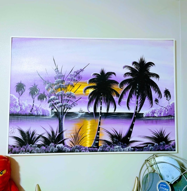 Vintage 1980s Hawaiian Oil Painting