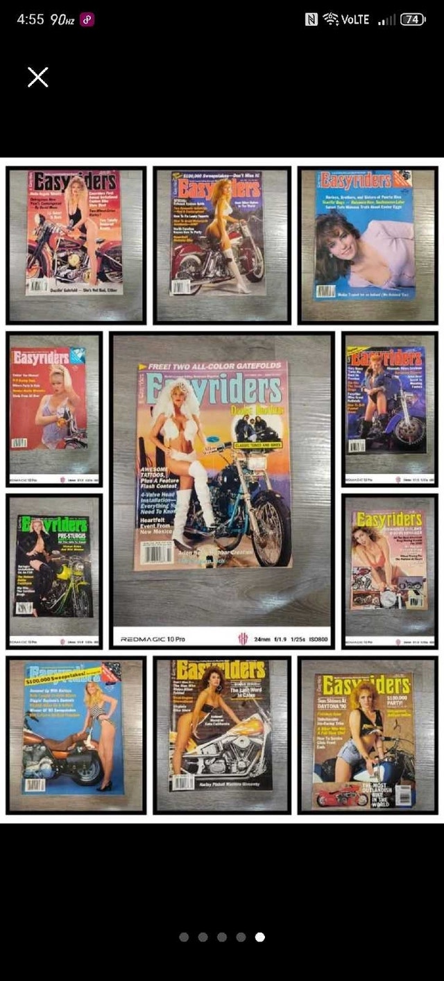 Vintage 70's - 90's Easy Rider Motorcycle Magazines x60 - photo 2