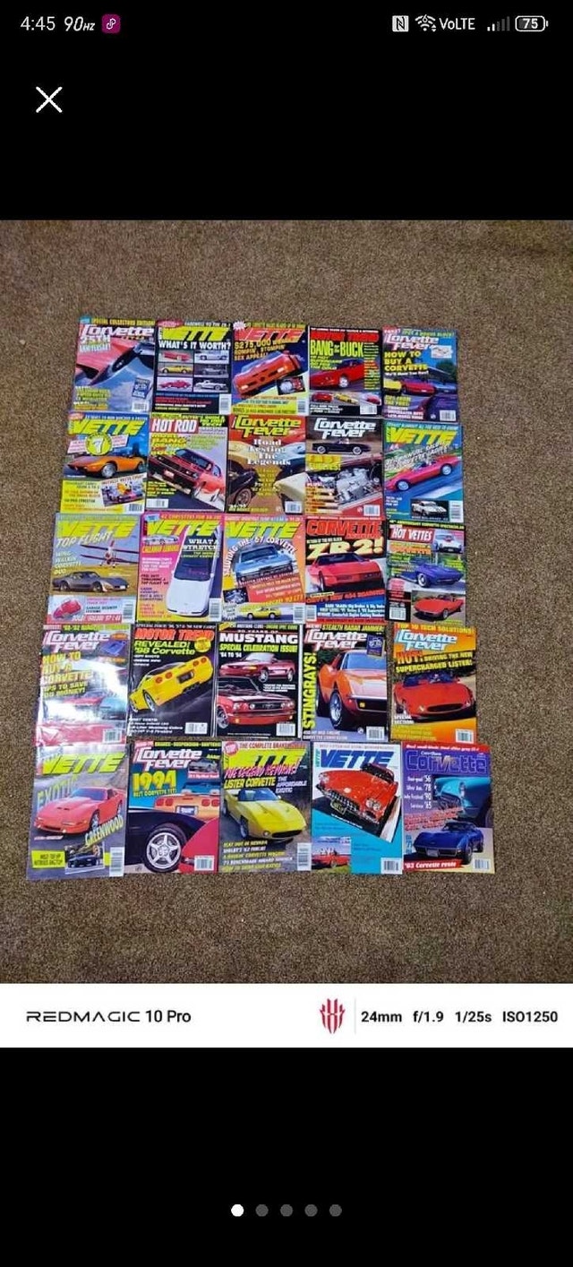 Vintage 80's - 90's Corvette/Car Magazine Lot x25