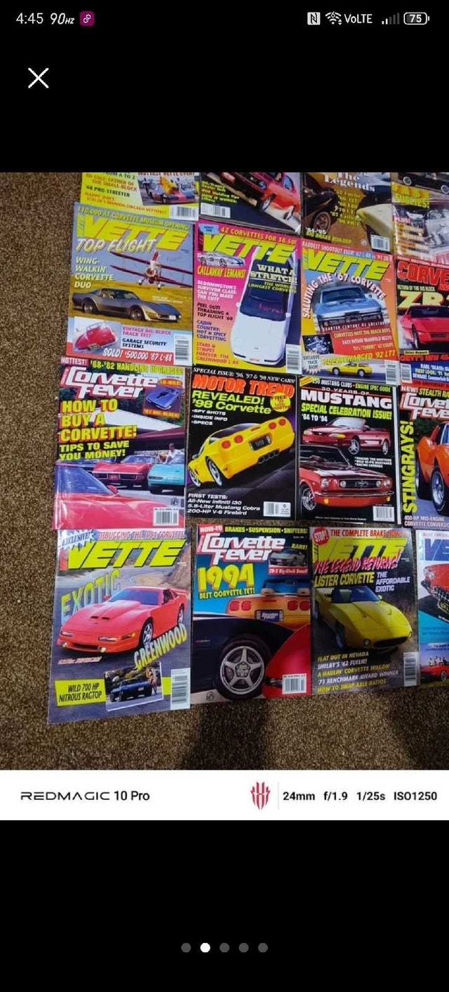 Vintage 80's - 90's Corvette/Car Magazine Lot x25 - photo 2