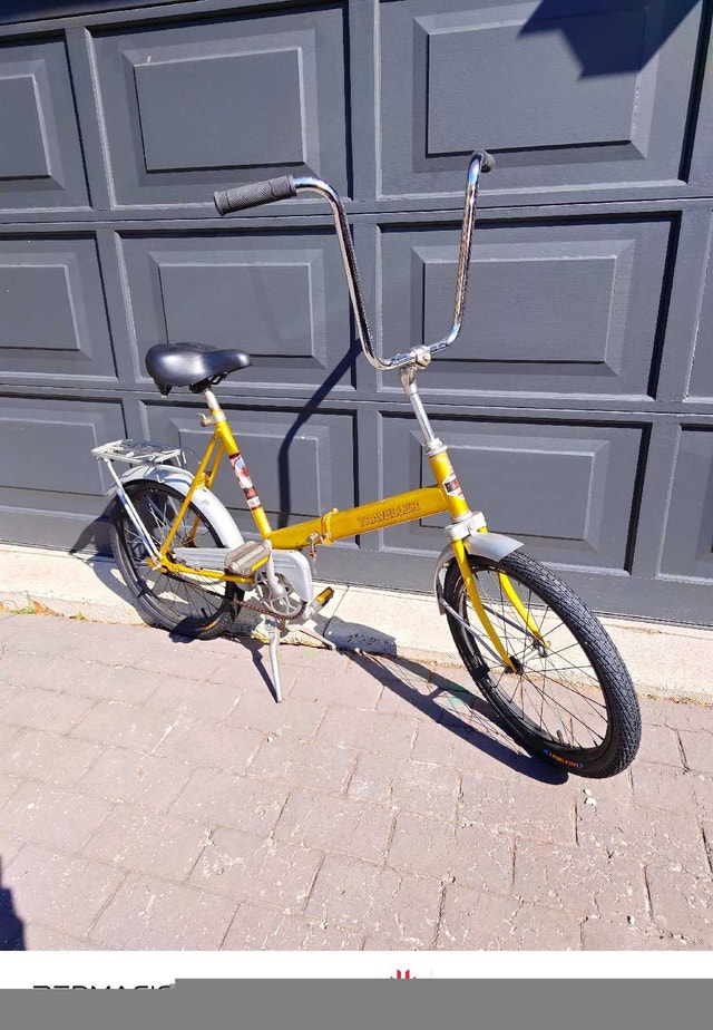 Vintage 70's Traveller Super Cycle Gold Folding Bike