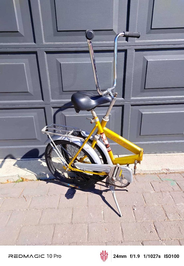 Vintage 70's Traveller Super Cycle Gold Folding Bike - photo 4