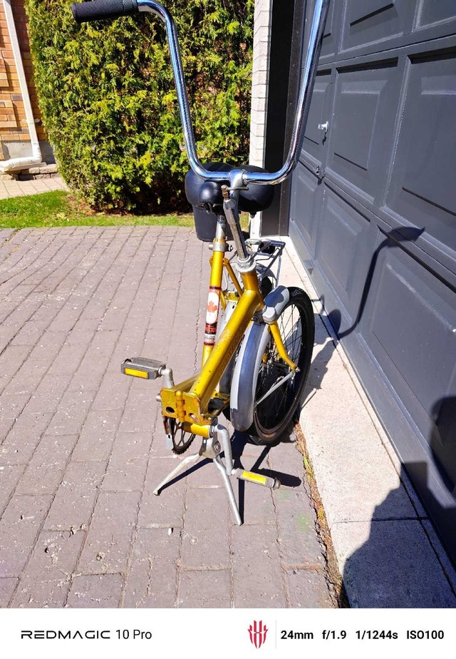Vintage 70's Traveller Super Cycle Gold Folding Bike - photo 5