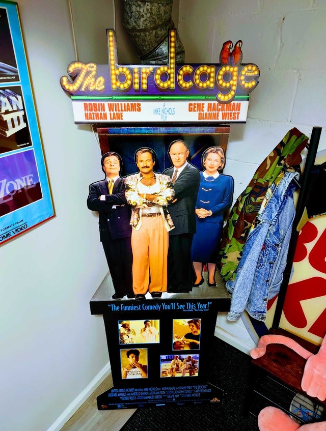 1996 Birdcage Blockbuster Video Store Standee