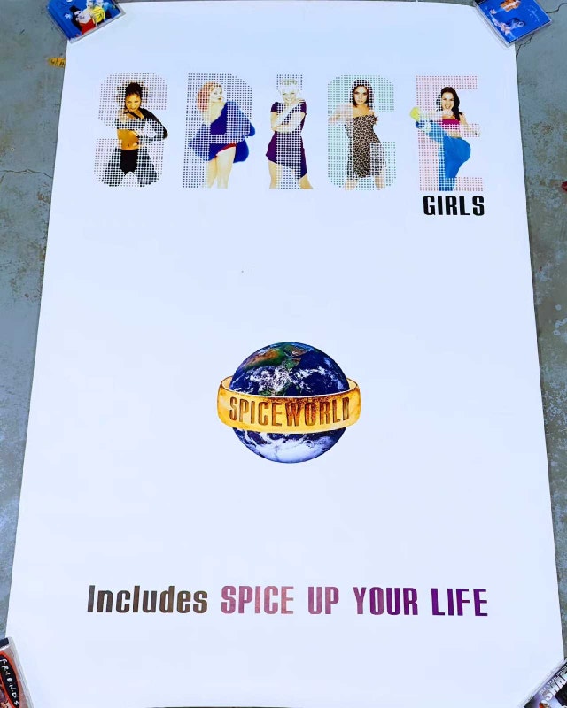 Vintage Rare 1997 Spice Girls Spice World Promo Poster