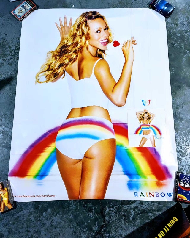 Vintage Mariah Carey Rainbow Promo Poster