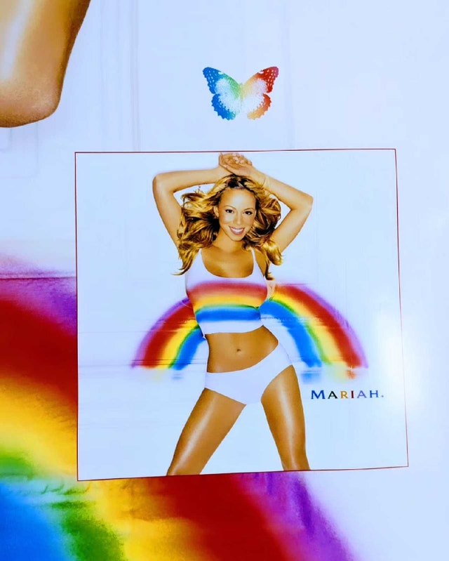 Vintage Mariah Carey Rainbow Promo Poster - photo 2