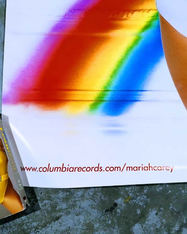 Vintage Mariah Carey Rainbow Promo Poster - photo 4