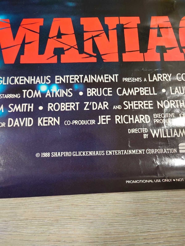 Vintage 1988 Maniac Cop Original Video Store Promo Poster - photo 3