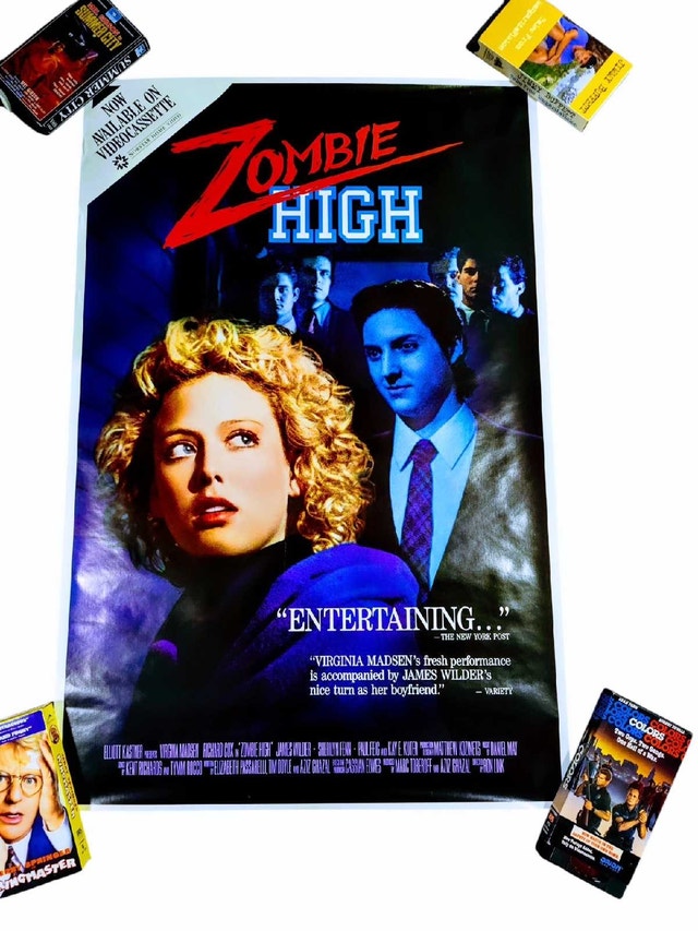 Vintage 1987 Zombie High Original Video Store Promo Poster
