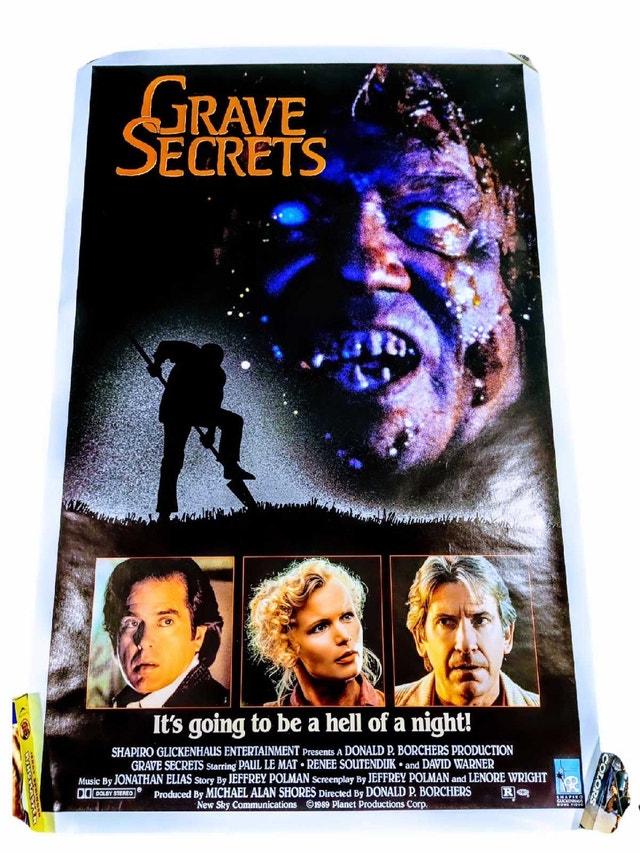 Vintage 1989 Grave Secrets Promo Poster