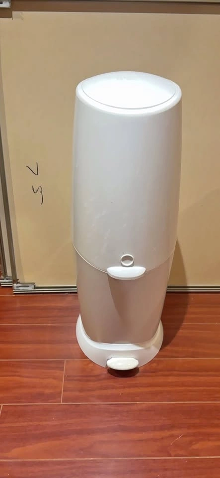 White Diaper Genie Diaper Pail