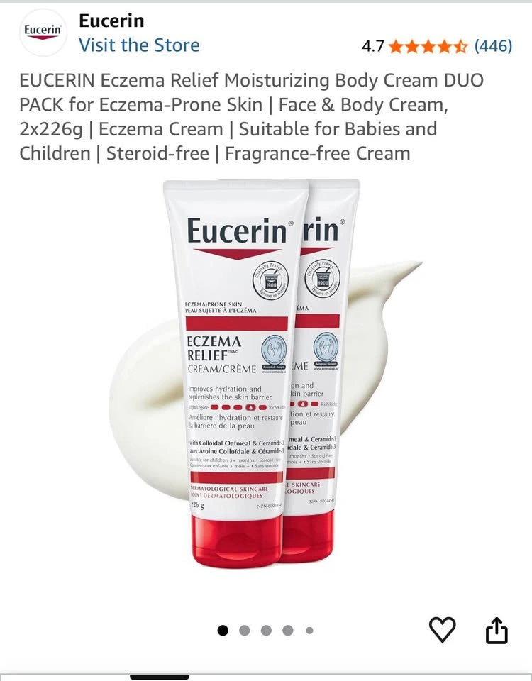 Eucerin Eczema Relief Cream - Set of 2 x 226gr - photo 3