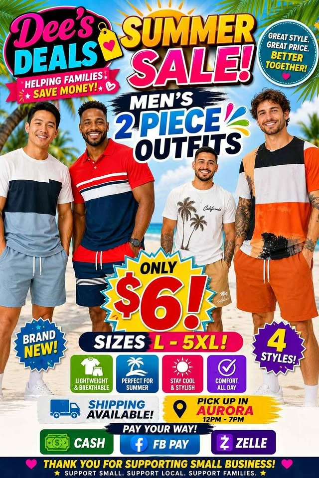 Men's Summer Shorts Set $6