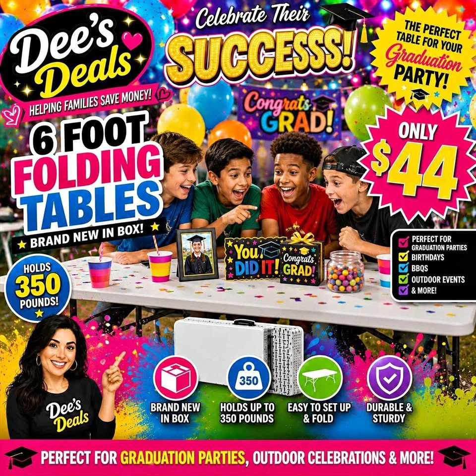 6 foot folding tables BRAND NEW IN BOX ONLY $44