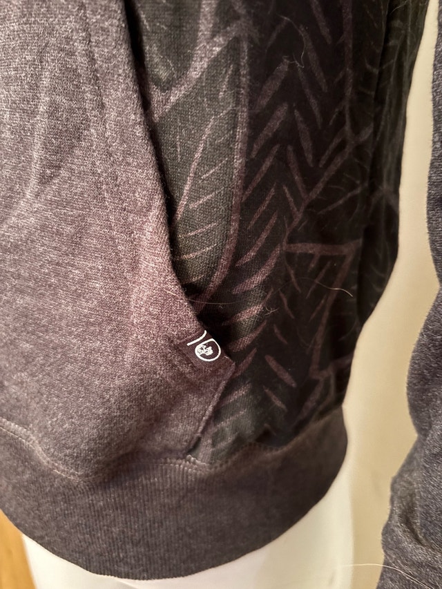 Medium Ten Tree Zip Cardigan with Leaf Print - photo 3