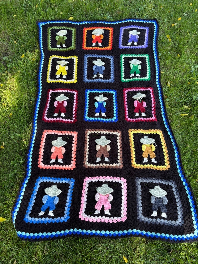 Overall Sam Hand-Crochet Afghan