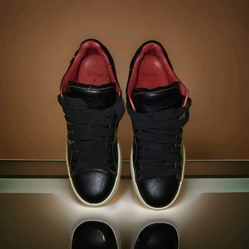 Coach Mickey Mouse Low Top Lace-Up Sneakers Black/Red/White