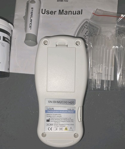 LYSUN BHM-102 Hemoglobin Analyzer with 25 Test Strips - photo 3