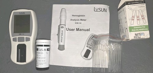 LYSUN BHM-102 Hemoglobin Analyzer with 25 Test Strips - photo 4
