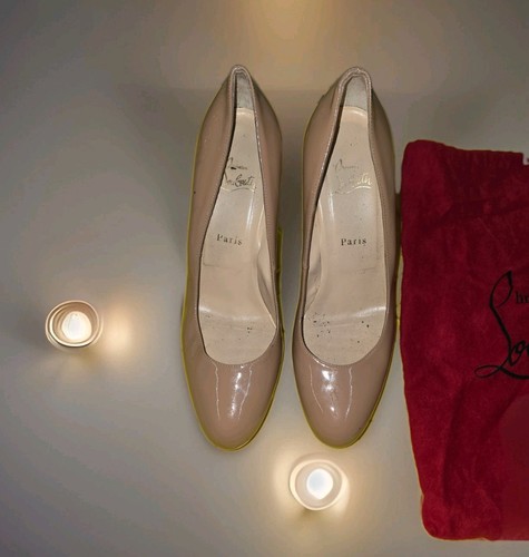 Christian Louboutin New Simple Pump 85 Nude Patent Sz 41