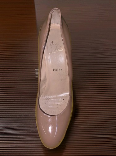 Christian Louboutin New Simple Pump 85 Nude Patent Sz 41 - photo 2