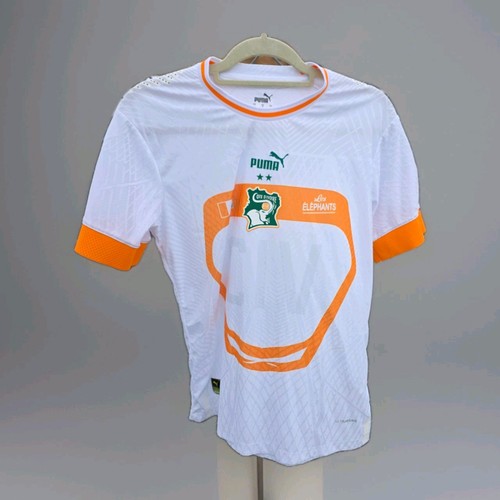 Cote D'ivoire Puma Soccer Jersey | Sz S | Vtg White EUC