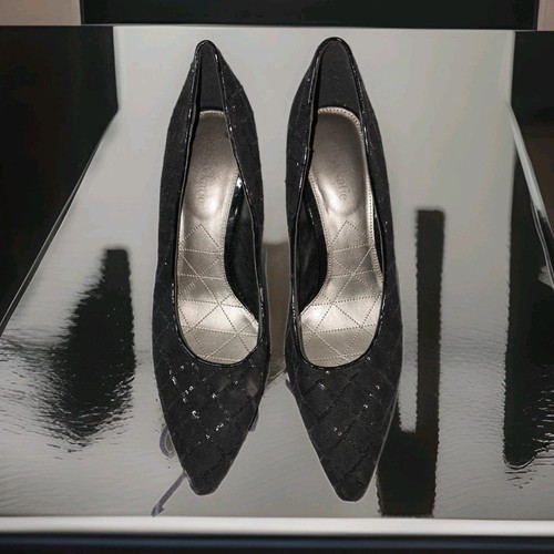 NEW Kelly & Katie Shoes Pumps Black Sequin 9