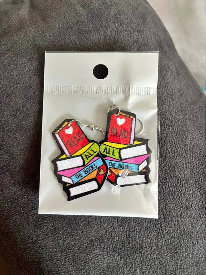 Book earrings
