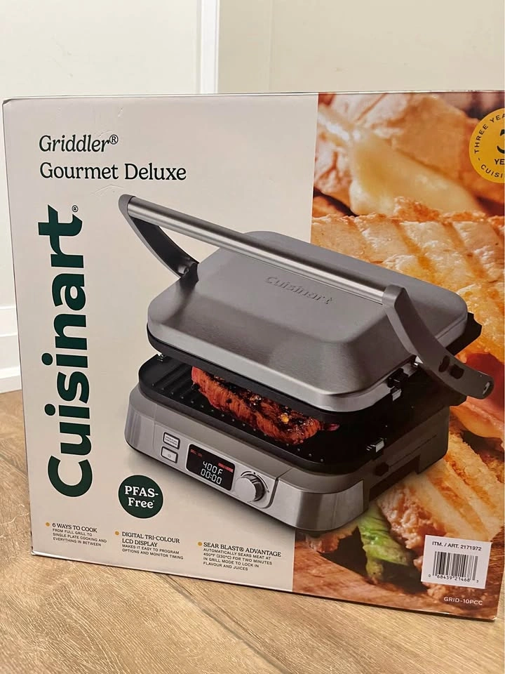Cuisinart Griddler Gourmet Deluxe Indoor Grill & Griddle – PFAS-