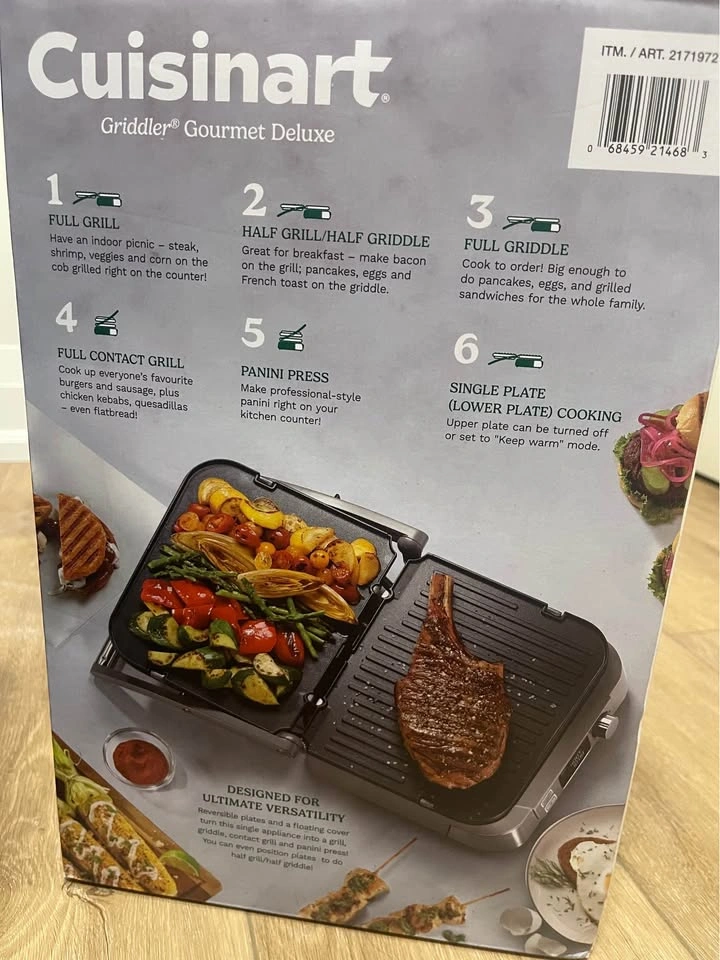 Cuisinart Griddler Gourmet Deluxe Indoor Grill & Griddle – PFAS- - photo 2
