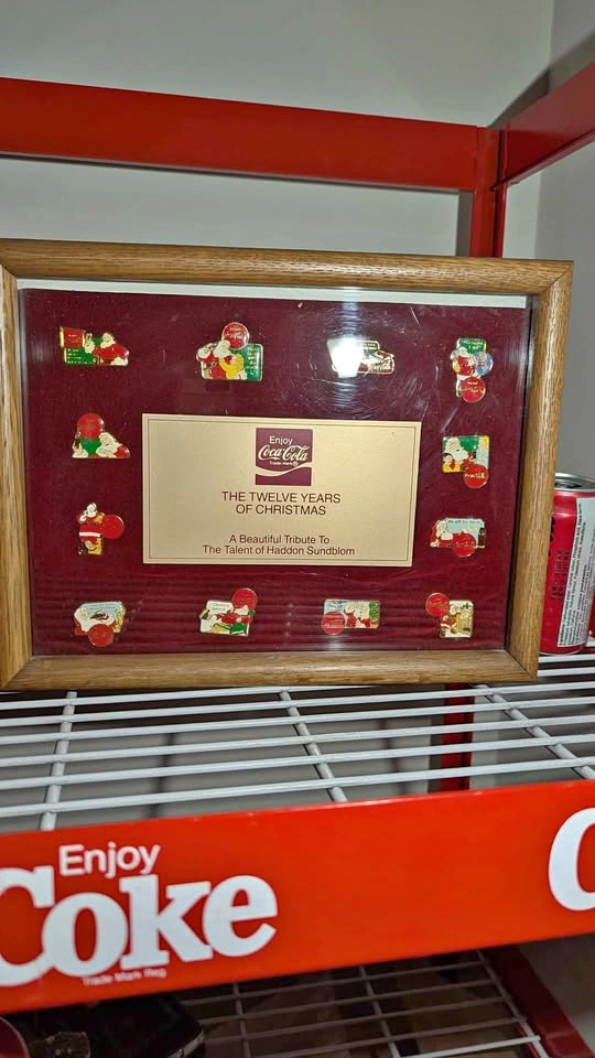 Vintage Coca-Cola 12 Years of Christmas Haddon Sundblom Santa Pi