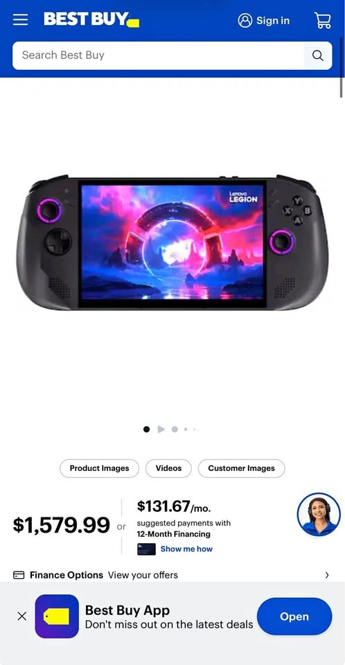 Legion Go 8" 120Hz Gaming Handheld - Z1 Extreme - 32GB/1TB