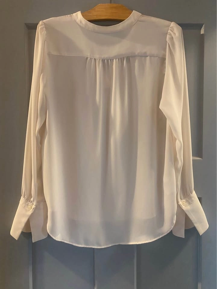 Loft long-sleeve cream blouse, size XS/S - photo 2