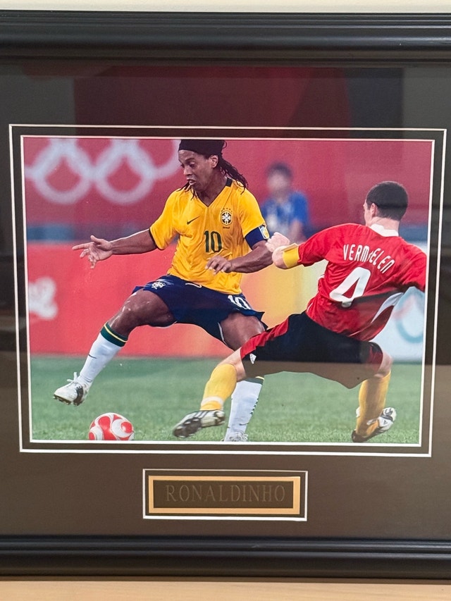 Ronaldinho Framed Action Brazil National Team Photograph - photo 2