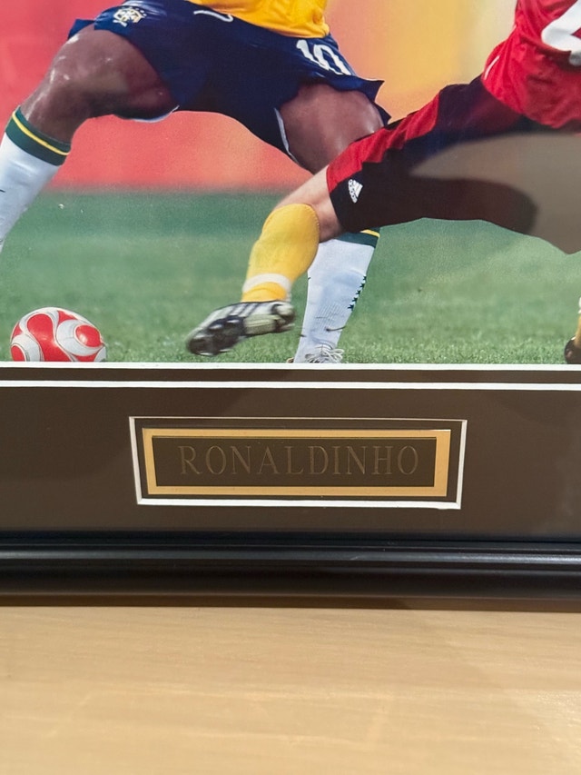 Ronaldinho Framed Action Brazil National Team Photograph - photo 3