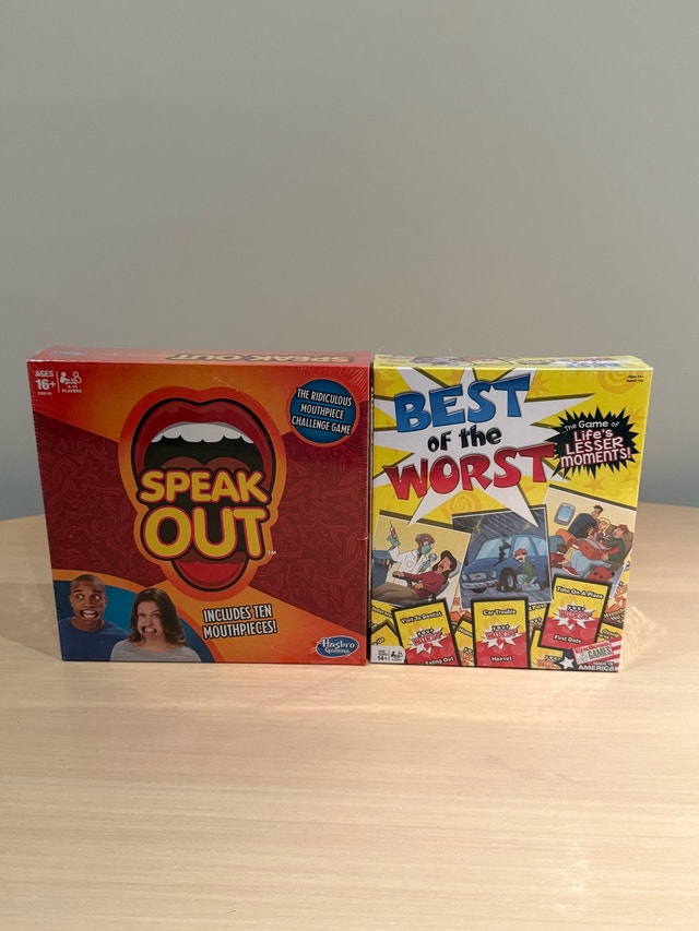Hasbro Speak Out and Endless Games Best of the Worst