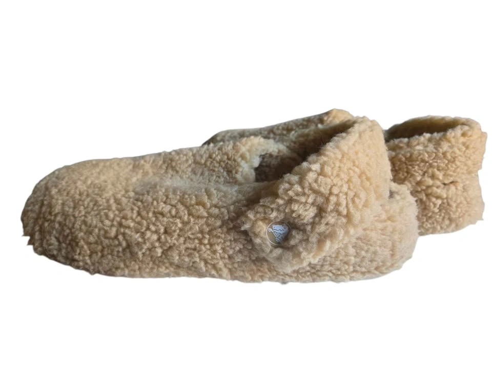 Unisex Crocs Classic Cozzy Slippers Beige Plush House Shoes - photo 4