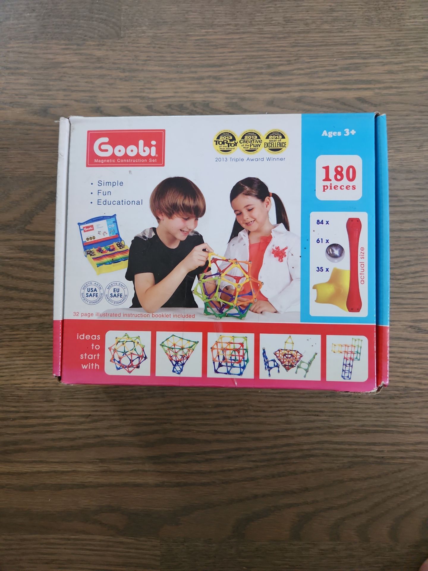 Goobi 180 Piece Magnetic Construction Set Ages 3+ STEM Toy