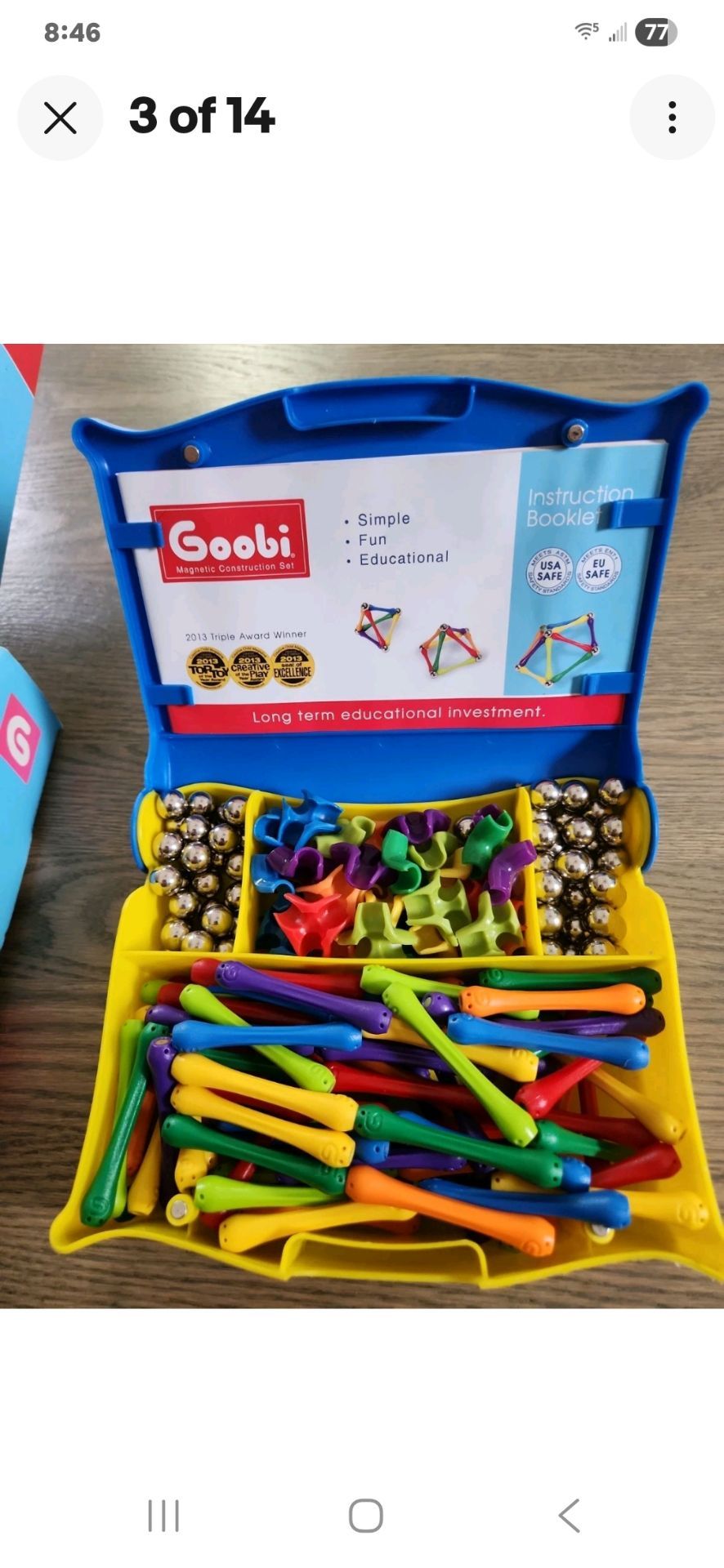 Goobi 180 Piece Magnetic Construction Set Ages 3+ STEM Toy - photo 3