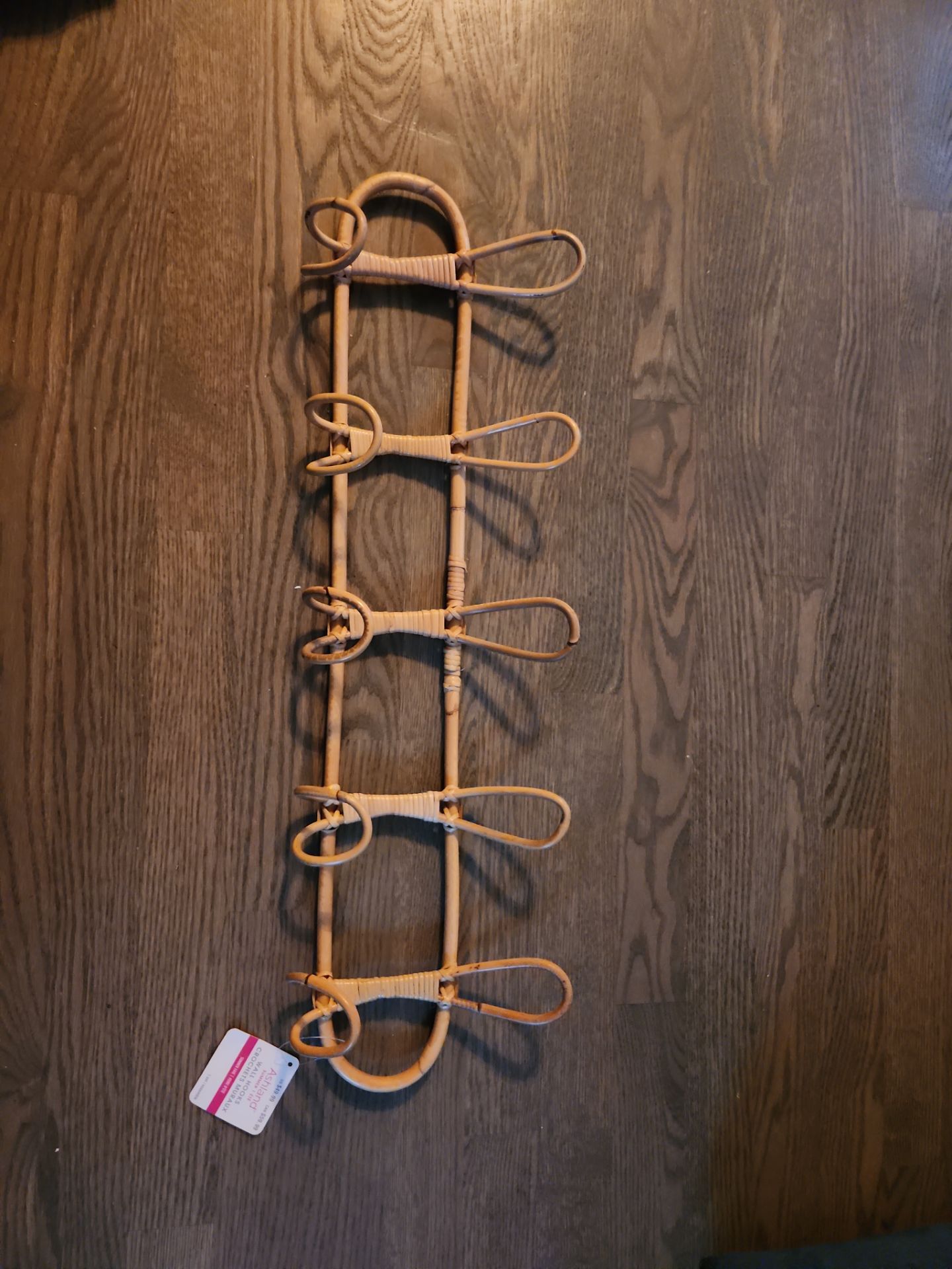 Wicker rattan wall hooks NEW