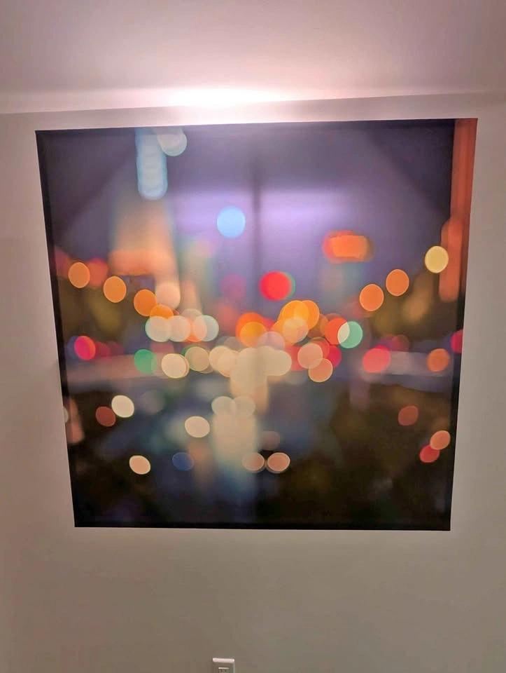 Large canvas print bokeh city lights
