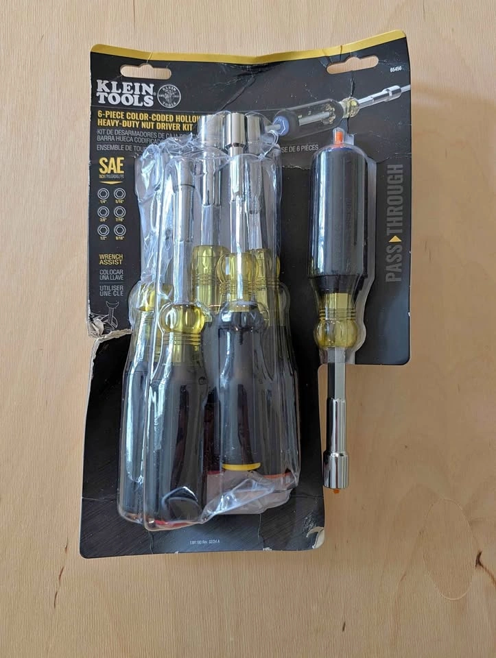Klein Tools 65456 6-Piece Color-Coded Nut Driver Kit
