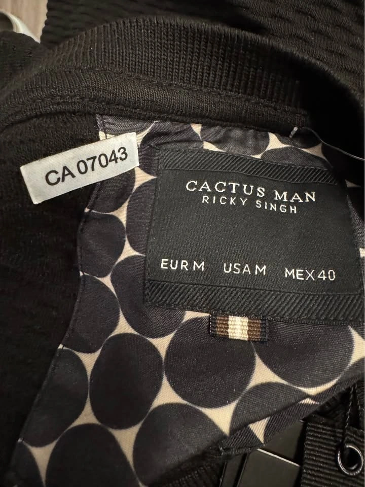 Never Worn Cactus Man Ricky Singh Men’s Textured Black Tee - photo 3