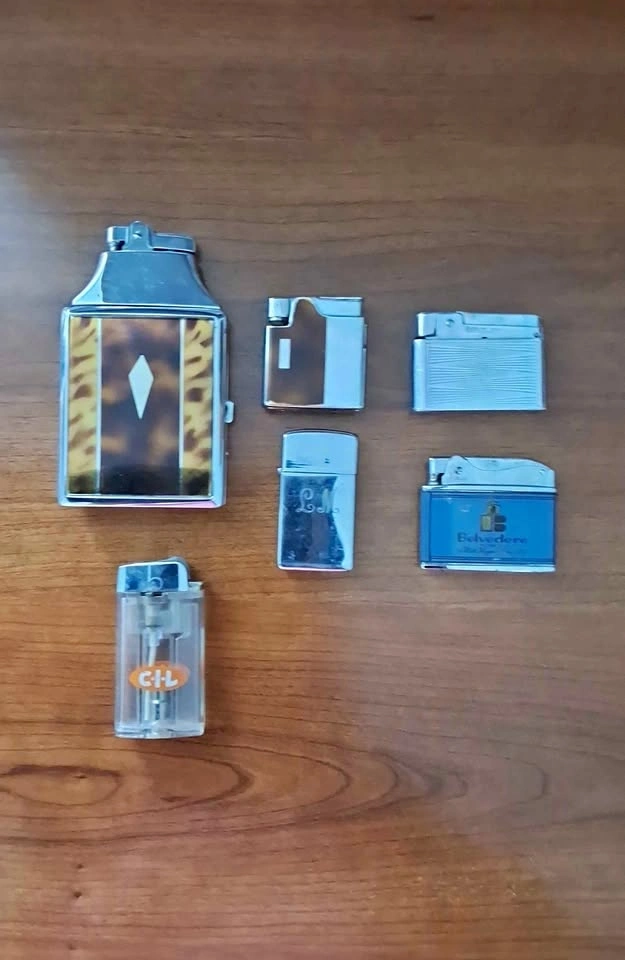 Vintage Pocket Lighter Collection - 6 Piece Lot