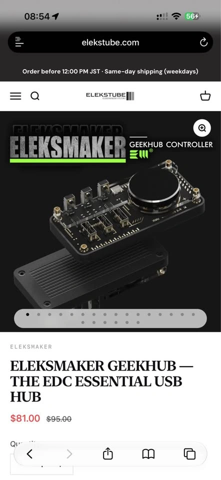 LIKE NEW EleksMaker GEEKHUB RGB USB Hub and Volume Controller - photo 3