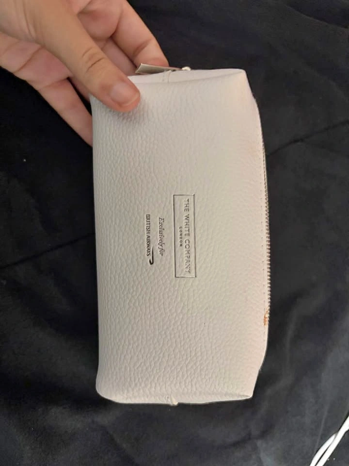 White Company British Airways Amenity bag pouch