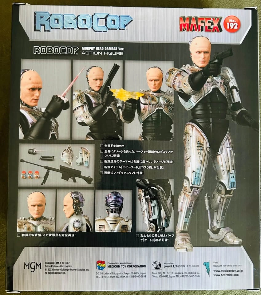 Mafex No. 192 RoboCop Murphy Head/Damage Ver. Action Figure - photo 2