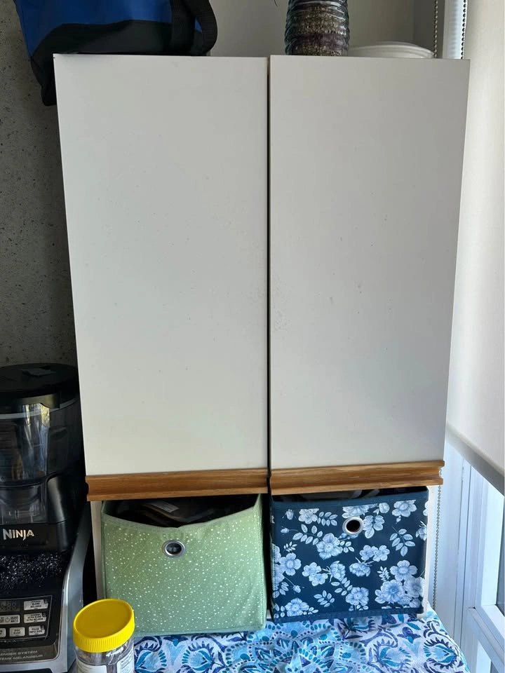 White Two-Door Storage Cabinet - photo 2