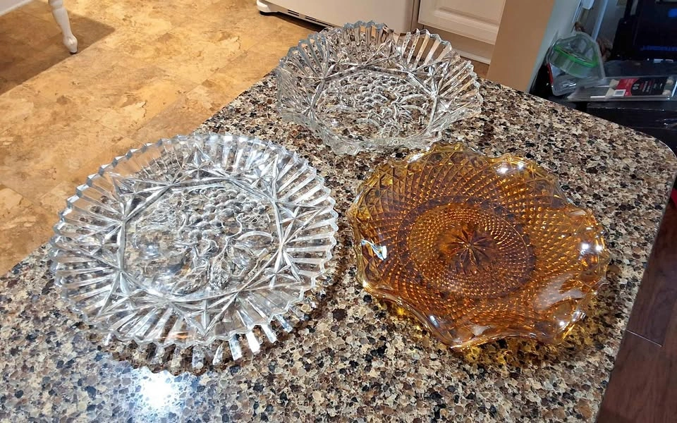 Vintage Glass Serving Bowls and Platters - $5 Each